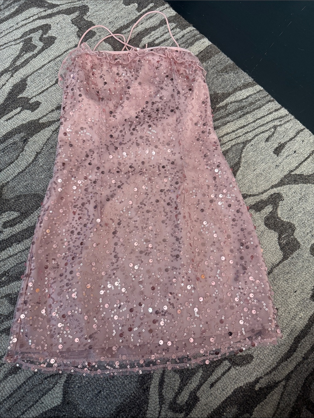 Edikted Women's Pink Sequin Mini dress - Elegant Party Skirt